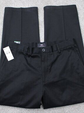 Dockers D3 Pants NWT Mens 34x30 Black Signature Khaki Wrinkle Free Classic Fit